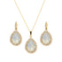 Комплект "Debesu Piliens (White Opal)" с кристаллами Swarovski™